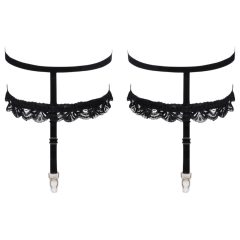 Cottelli - Decorative Garter Belt (Black)