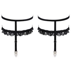 Cottelli - Decorative Garter Belt (Black)