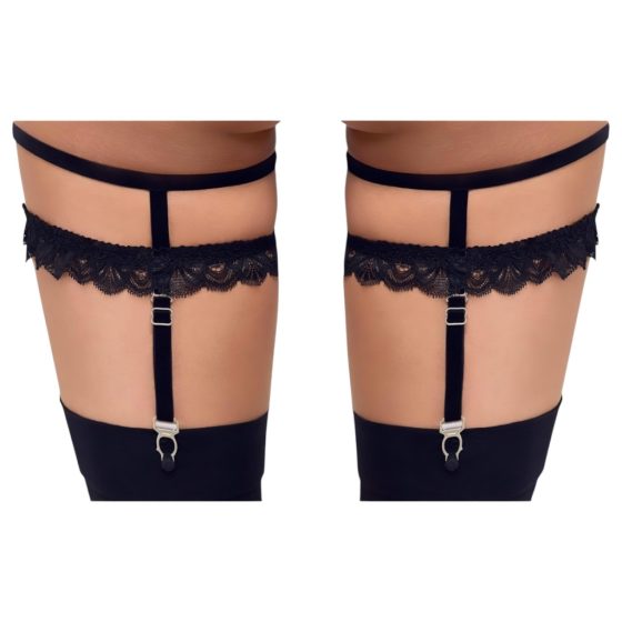 Cottelli - Decorative Garter Belt (Black)