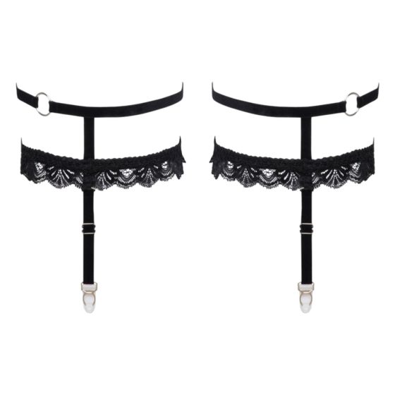 Cottelli - Decorative Garter Belt (Black)