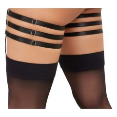 Cottelli - leather look garter belt (black)