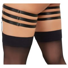 Cottelli - leather look garter belt (black)