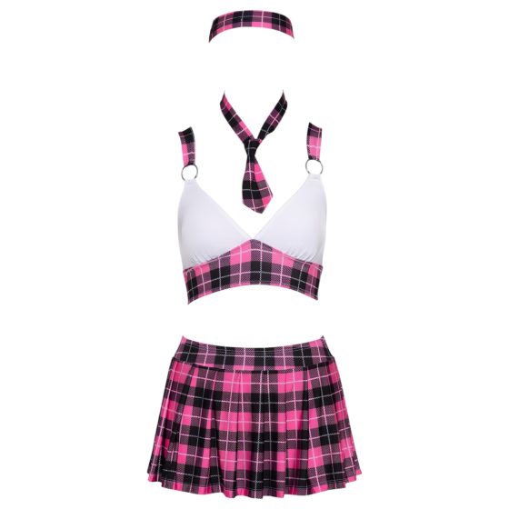 Cottelli - Plaid Schoolgirl Costume Set (Pink)