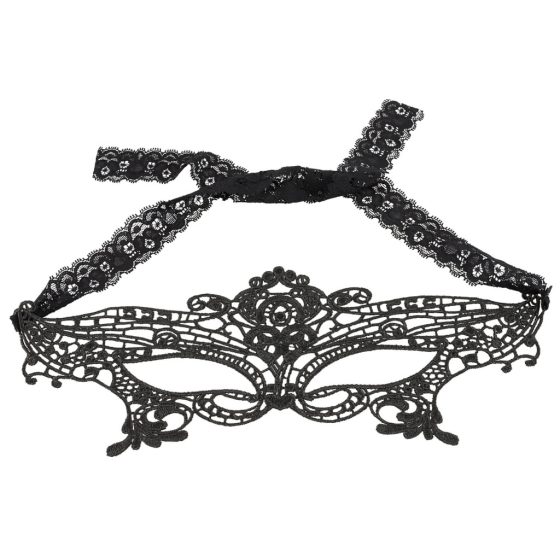 Cottelli - Embroidered Lace-Effect Eye Mask (Black)