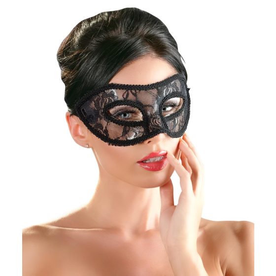 Cottelli - Preformed Lace Eye Mask (Black)