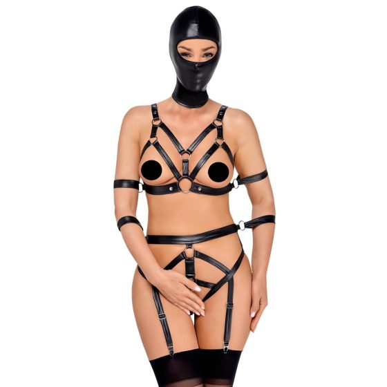 Bad Kitty - Body Harness Set and Head Mask (Black)