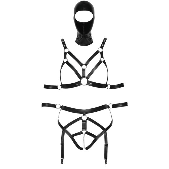 Bad Kitty - Body Harness Set and Head Mask (Black)