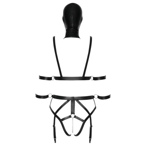 Bad Kitty - Body Harness Set and Head Mask (Black)