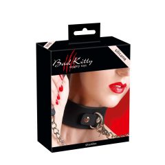 Bad Kitty - Silicone Collar with Leash (Black)