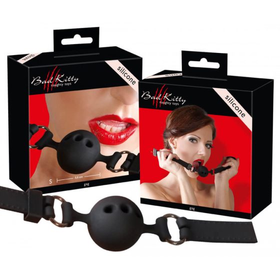 Bad Kitty - Small Silicone Mouth Gag (Black)