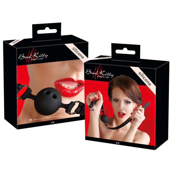 Bad Kitty - Silicone Gag Medium (Black)