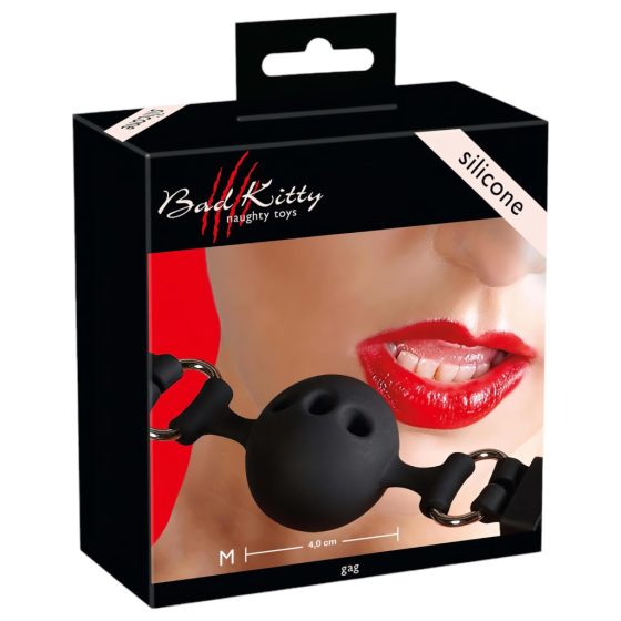 Bad Kitty - Silicone Gag Medium (Black)