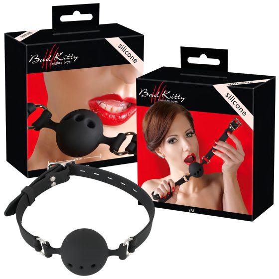 / Bad Kitty - Large Silicone Gag (Black)