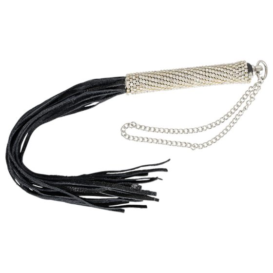 / Shiny rhinestone whip (black)