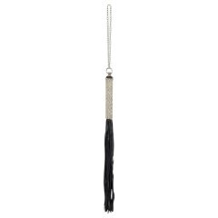 Shiny rhinestone whip (black)