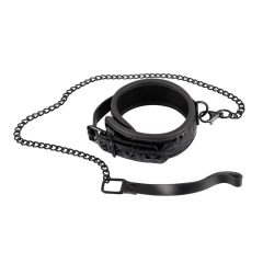 Bad Kitty - Jewel Pattern Collar with Leash (Black)