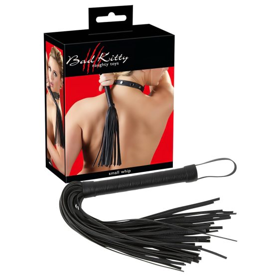 / Bad Kitty - Small Faux Leather Whip (Black)