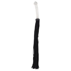   Bad Kitty - Leather Whip with Glass Dildo (Transparent-Black)