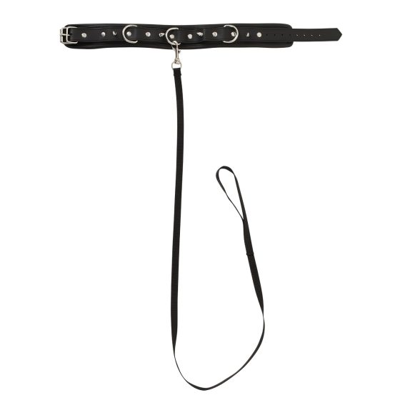 Bad Kitty - Spiked Collar with Leash (Black)