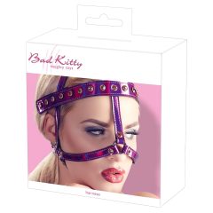 Bad Kitty - rhinestone head harness (metallic pink)