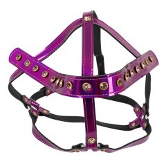 Bad Kitty - Rhinestone Head Harness (Metallic Pink)