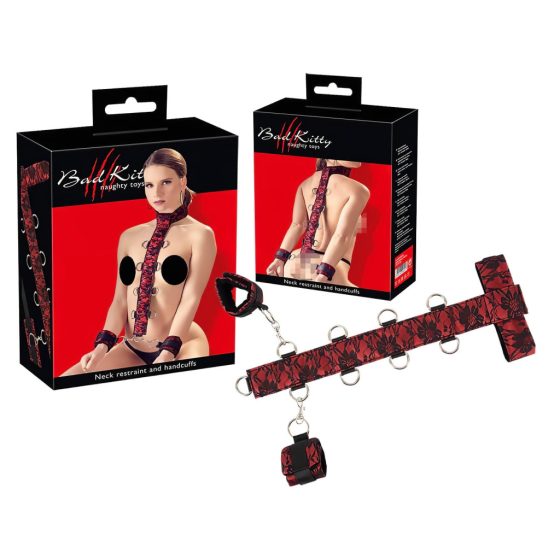 Bad Kitty - Asian Arms Neck Tie Set (Red-Black)