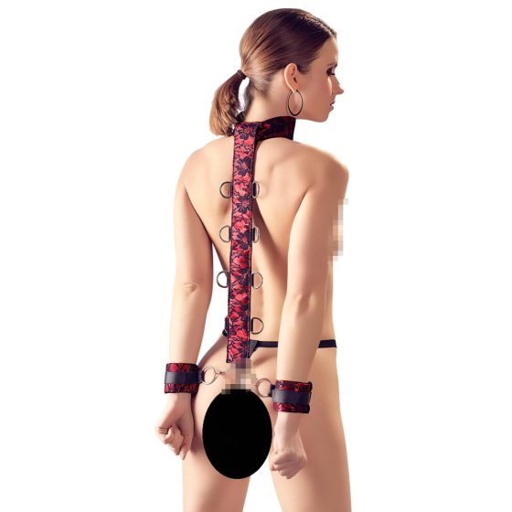 Bad Kitty - Asian Arms Neck Tie Set (Red-Black)