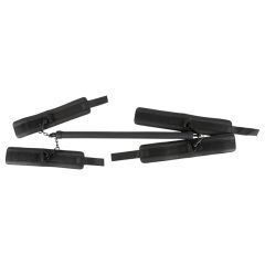 Fetish - Faux Leather Tying Rod Set (6-Piece) - Black