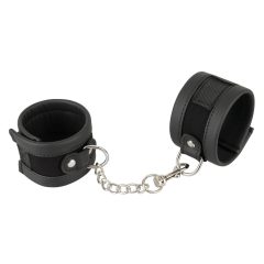 Vegan Fetish - Short Chain Handcuffs (Black)