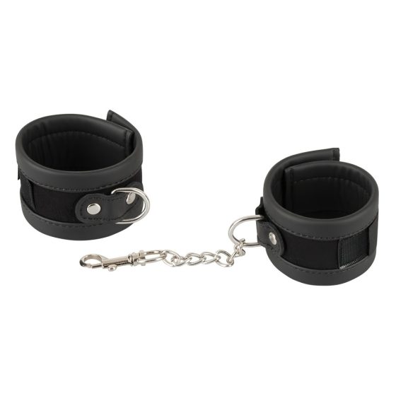 Vegan Fetish - Short Chain Handcuffs (Black)