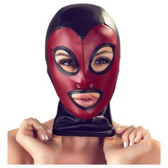 Bad Kitty - Shiny Suck Mask - Black-Red (S-L)