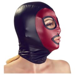 Bad Kitty - Shiny Suck Mask - Black-Red (S-L)