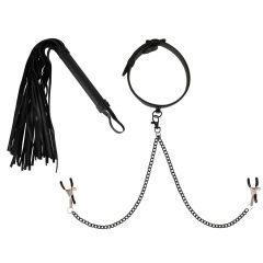 / Vegan Fetish - Discipline Set (Black) - 3 Pieces