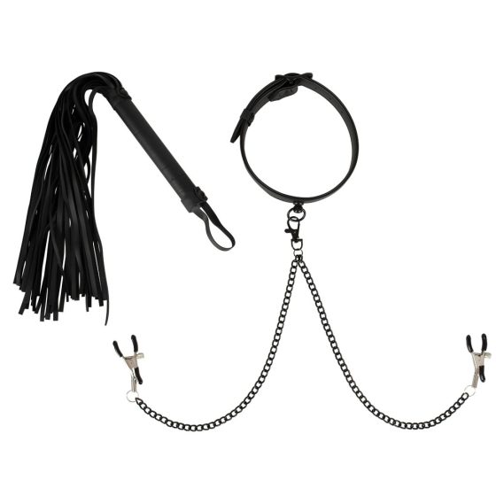 Vegan Fetish - Discipline Set (Black) - 3 Pieces