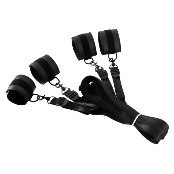 Vegan Fetish - Bed Restraint Set (Black)