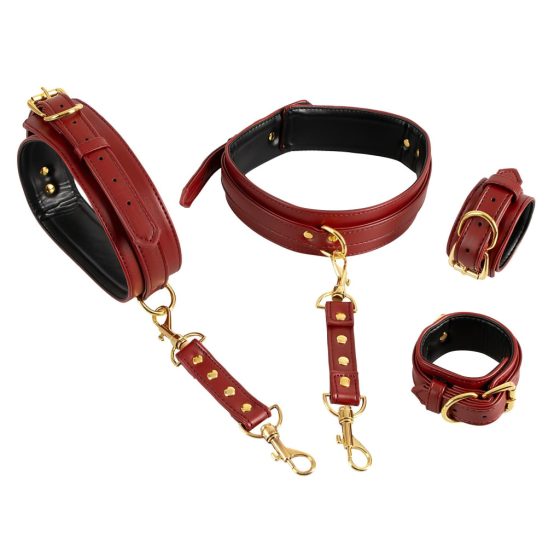 Bad Kitty - Thigh to Wrist Cuffs Set (Red)