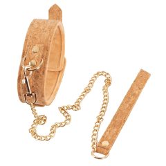 Vegan Fetish - Collar with Leash (Cork)