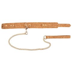 Vegan Fetish - Collar with Leash (Cork)