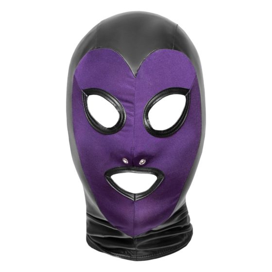 Bad Kitty - shiny suction mask (purple-black)