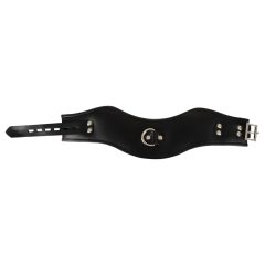 Bad Kitty - Leather-look Collar with Ring (Black)