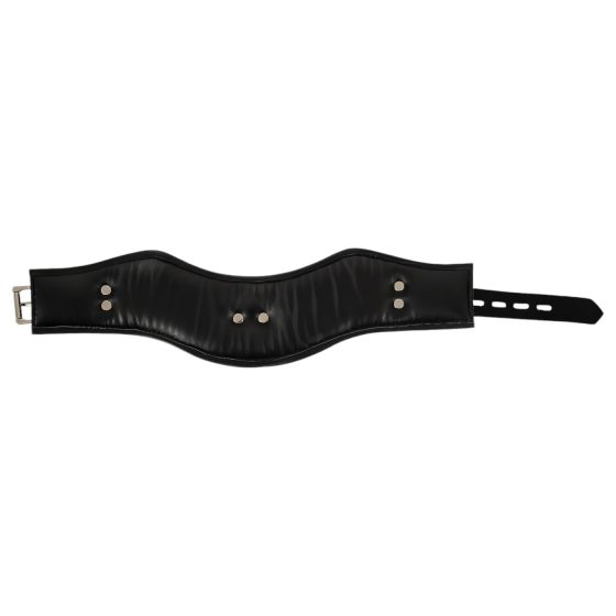 Bad Kitty - Leather-look Collar with Ring (Black)