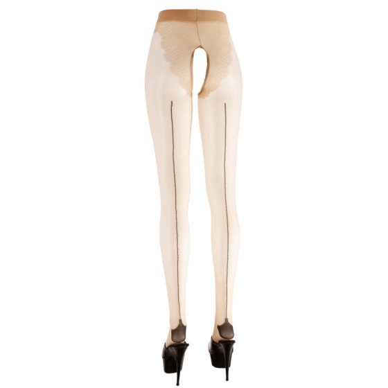 Cottelli - Striped Tights (Natural)