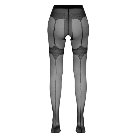 Cottelli - Exclusive Patterned Open Tights (Black)