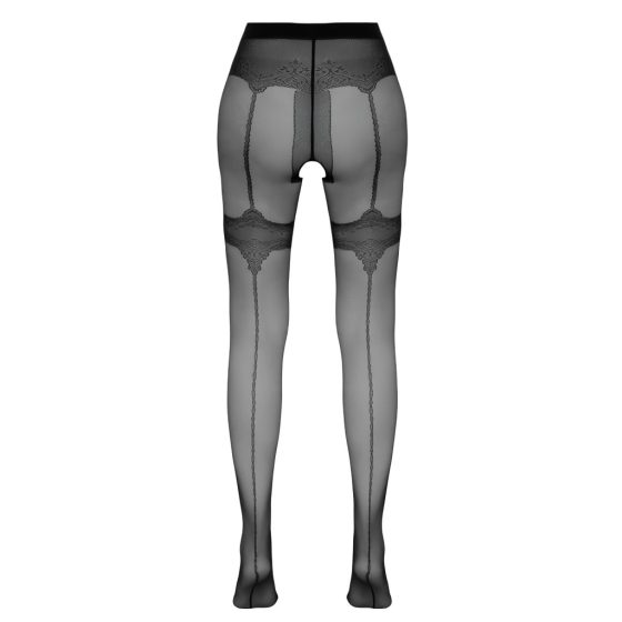 / Cottelli - Exclusive Patterned Open Tights (Black)