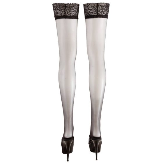 Cottelli - Satin Thigh Highs (Black)