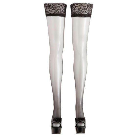 Cottelli - Satin Thigh Highs (Black)