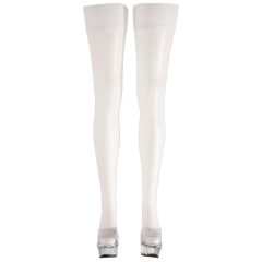 Cottelli - Satin Thigh-Highs (White)