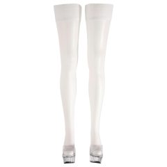 Cottelli - Satin Thigh-Highs (White)