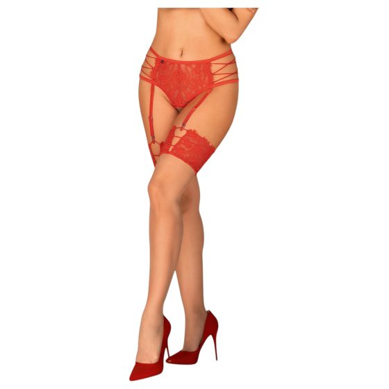 Obsessive - Lace Stockings (Red-Nude)