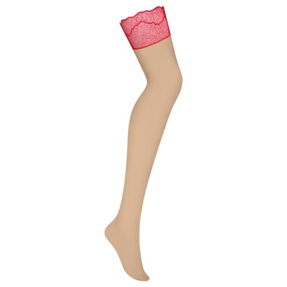 Obsessive Cupide Desir - Lace Stockings (Red)